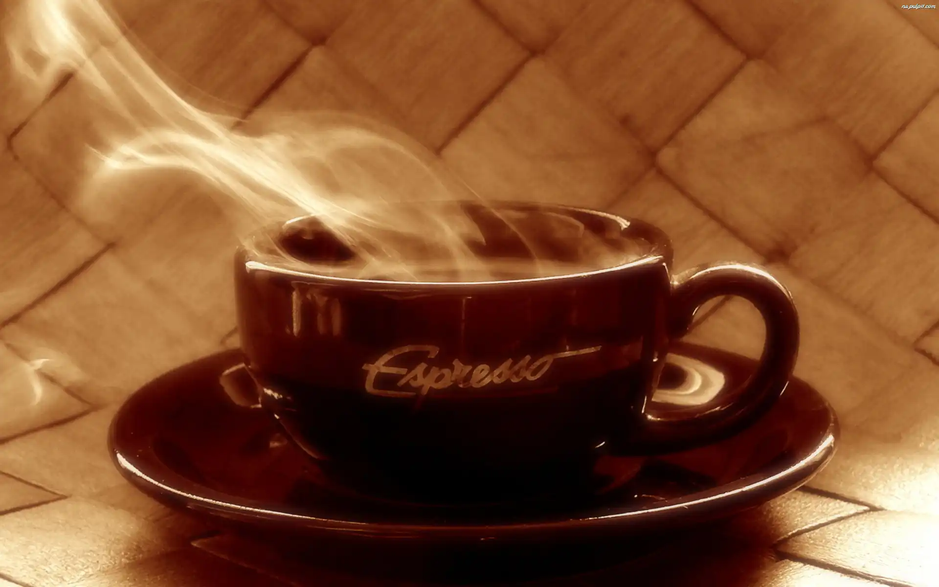 Espresso, Parująca, Filiżanka